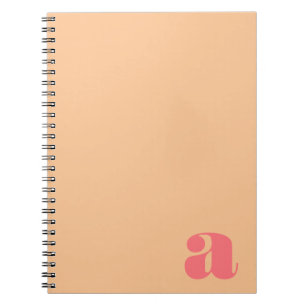 Colour Block Monogram Initial Letter Notebook