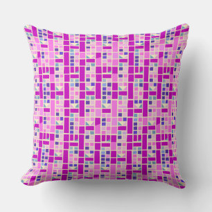 Colour Block Mosaic Throw Pillow – Dopamine Decor