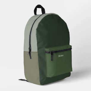 Colour Block Personalised with Name Printed Backpack