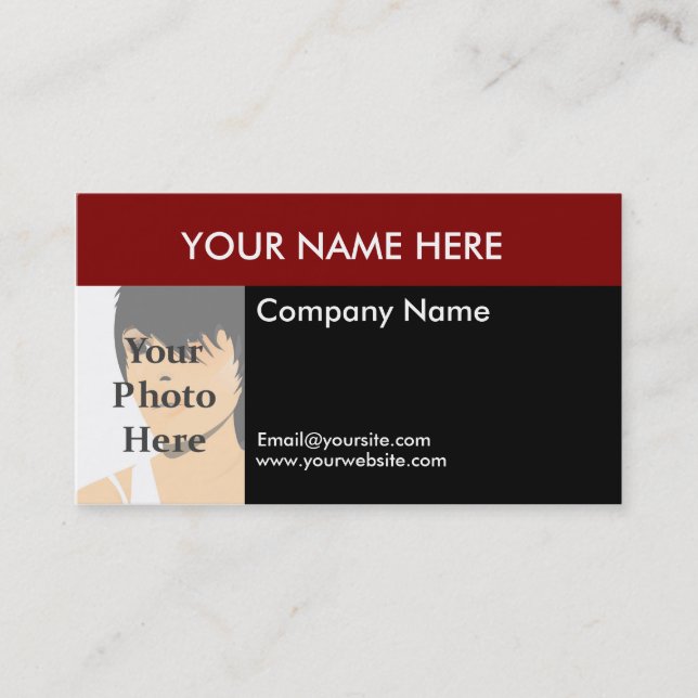 Colour Block Photo Business Card (Front)