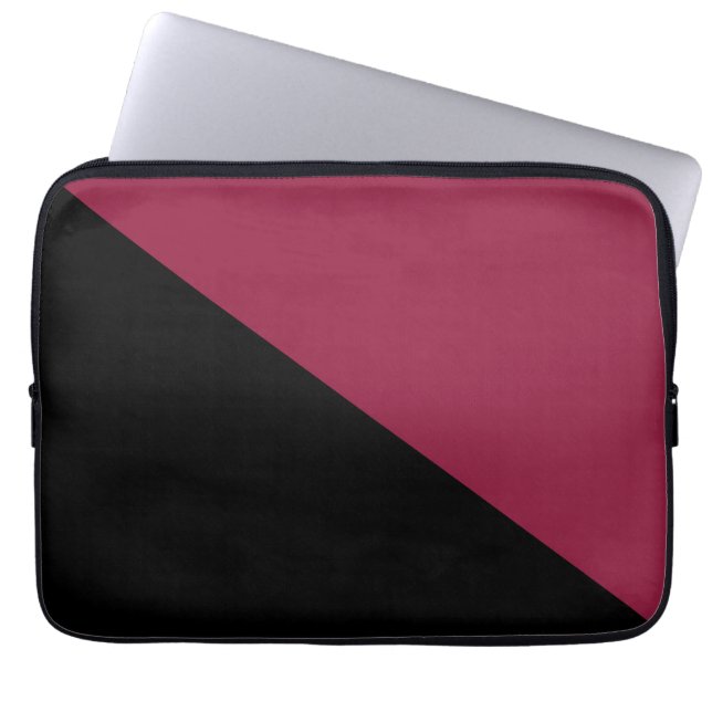 Colour Block Tablet Case (Black & Berry Red) (Front)