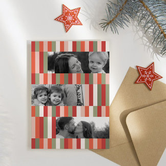 Colour Block Three-Photo Stripe Collage