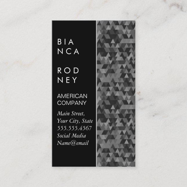 Colour Block | Triangle Pattern Business Card (Front)