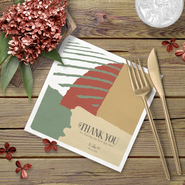 Colour Block Wedding Autumn ID740 Napkin (Creator Uploaded)