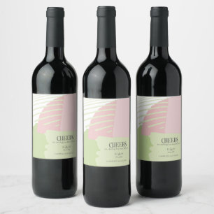 Colour Block Wedding Cheers Spring ID740 Wine Label