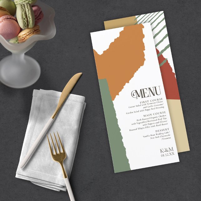 Colour Block Wedding Menu Autumn ID740 (Creator Uploaded)