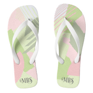 Colour Block Wedding Mrs Bride Spring ID740 Jandals