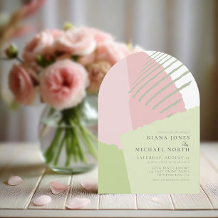 Colour Block Wedding Spring Arch ID740 Invitation