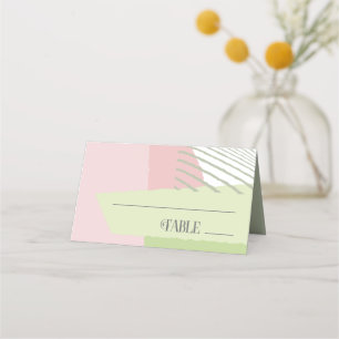 Colour Block Wedding Table Spring ID740 Place Card