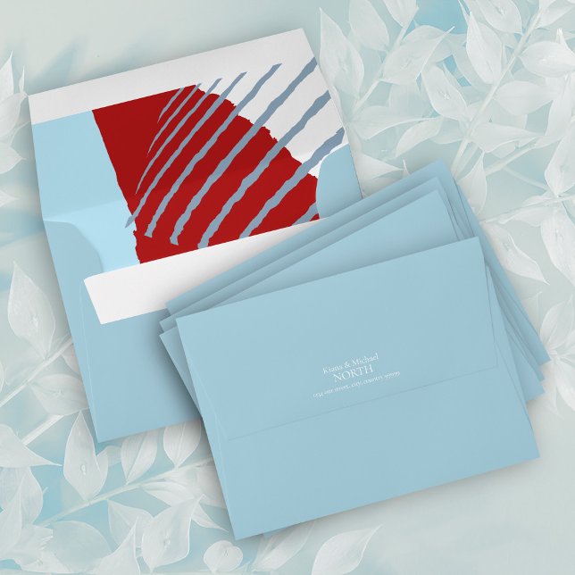 Colour Block Wedding Winter ID740 Envelope (Interior/Back In Situ)