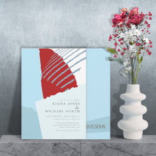 Colour Block Wedding Winter ID740 Invitation