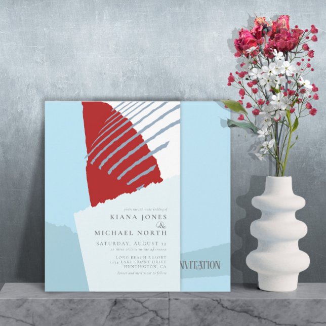 Colour Block Wedding Winter ID740 Invitation (Creator Uploaded)