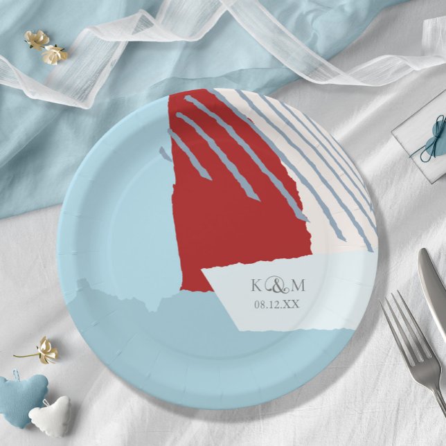 Colour Block Wedding Winter ID740 Paper Plate (Creator Uploaded)