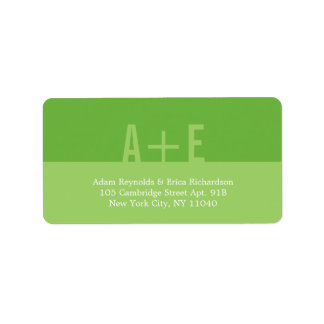 Colour Blocks Address Labels (Lime)