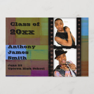 Colour Blocks Filmstrip Photo Card