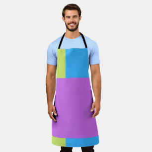 Colour Blocks Green Purple Blue Apron