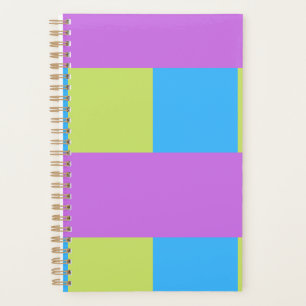 Colour Blocks Green Purple Blue Planner