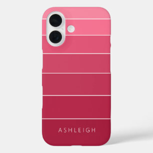Colour Blocks Magenta Pink Monochromatic Name iPhone 16 Case