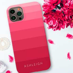 Colour Blocks Magenta Pink Monochromatic Name Case-Mate iPhone Case
