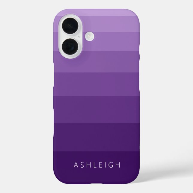 Colour Blocks Magenta Purple Monochromatic Name Case-Mate iPhone Case (Back)
