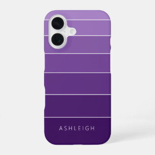 Colour Blocks Magenta Purple Monochromatic Name iPhone 16 Case