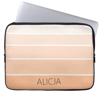 Colour Blocks Peach Fuzz | Elegant Name Laptop Sleeve