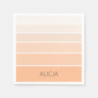 Colour Blocks Peach Fuzz | Elegant Name Napkin