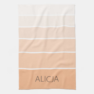 Colour Blocks Peach Fuzz | Elegant Name Tea Towel