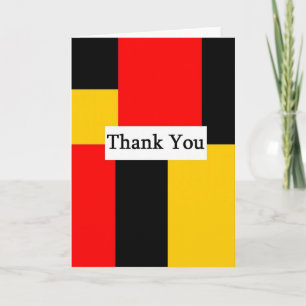 Colour Blocks Thank You Card