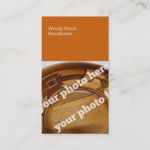 Colour Blocks Woodturning Custom Photo Business Card