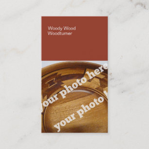 Colour Blocks Woodturning Custom Photo Business Card