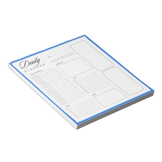 Colour border blank universal daily planner sheets notepad (Angled)