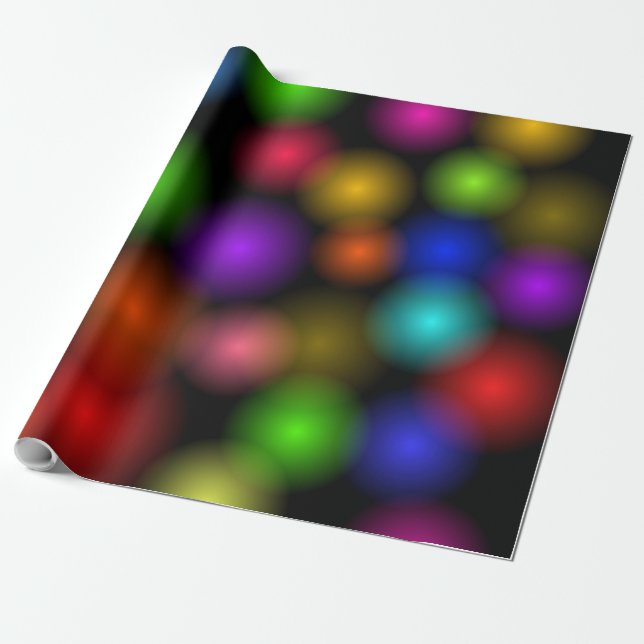 Colour Bubbles Wrapping Paper (Unrolled)