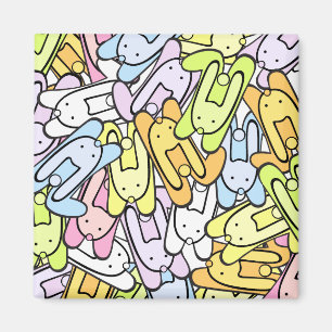 colour bunnies magnet