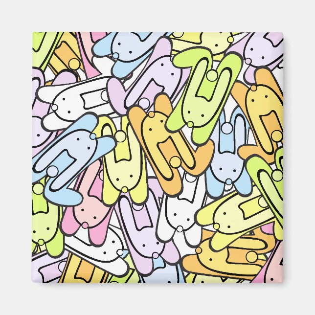 colour bunnies magnet (Front)