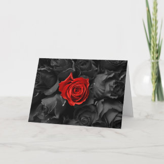 Colour Burn Rose Valentine Card