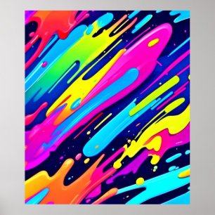 Colour Burst: Abstract Flow Poster