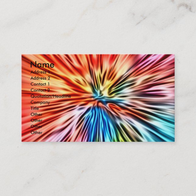 Colour Burst Business Card (Front)