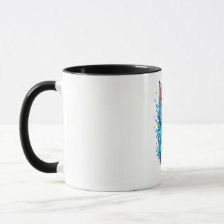 Colour Burst Cat – Vivid Paint Splash Graphic Mug