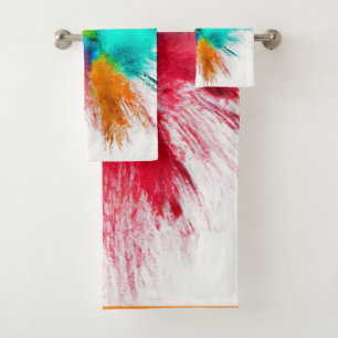 Colour Burst Centerpiece Art Bath Towel Set