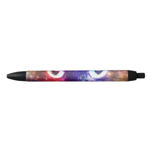 Colour Burst Galaxy Cat Black Ink Pen
