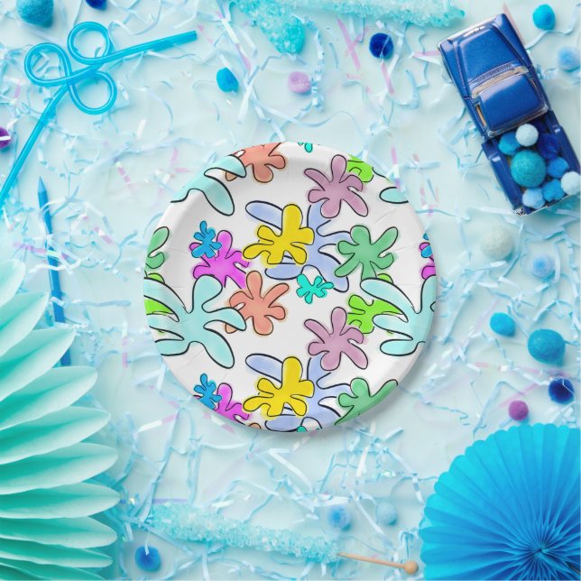 Colour Burst Paper Plate (Party)