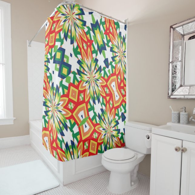 Colour Burst Shower Curtain (In Situ)