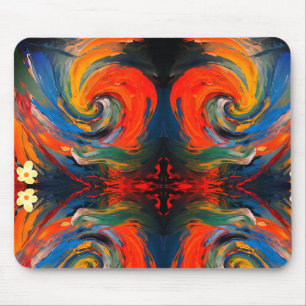 Colour Burst Spiral Mouse Pad