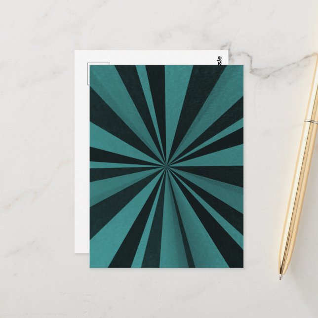 Colour Burst - Teal Postcard (Front/Back In Situ)