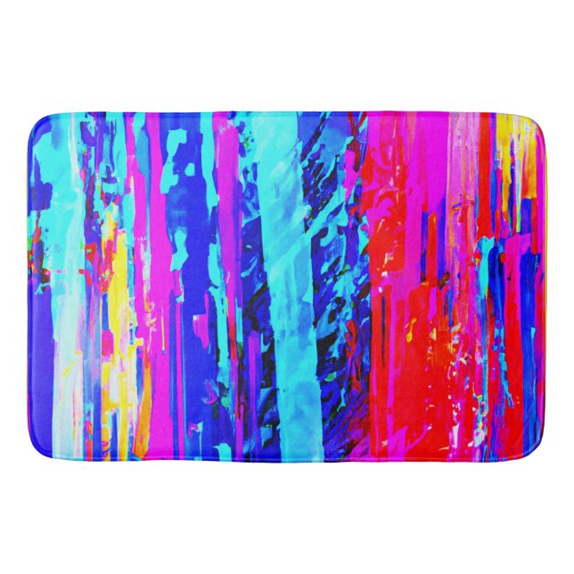 Colour Bursting Pattern Bath Mat (Front)