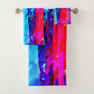 Colour Bursting Pattern Bath Towel Set