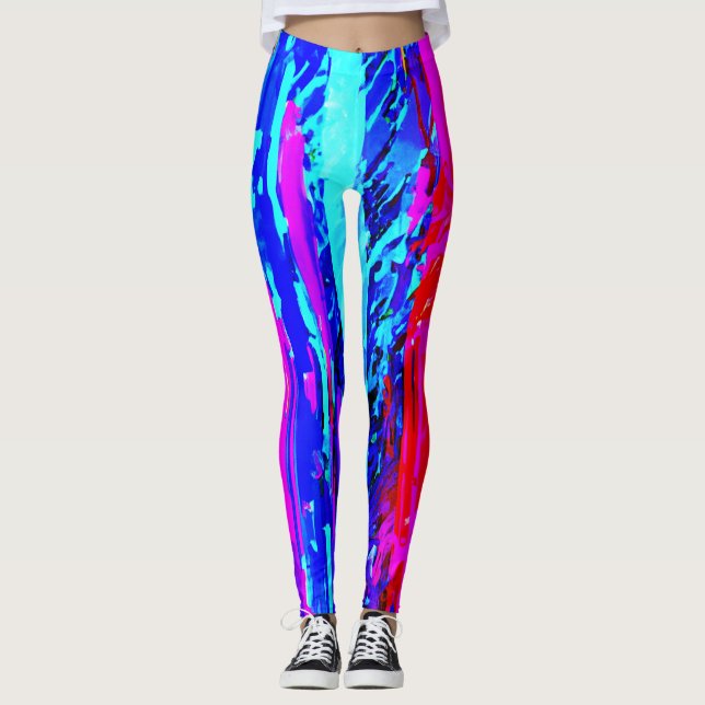 Colour Bursting Pattern Leggings (Front)