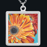 Colour Bursts II Silver Plated Necklace<br><div class="desc">Floral</div>