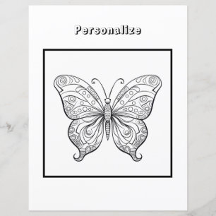 Colour Butterfly Personalised Paper Sheet 